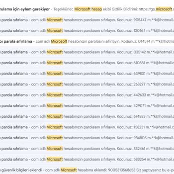 Microsoft Hesabımda Güvenlik Açığı Ve Sıfırlama Sorunu