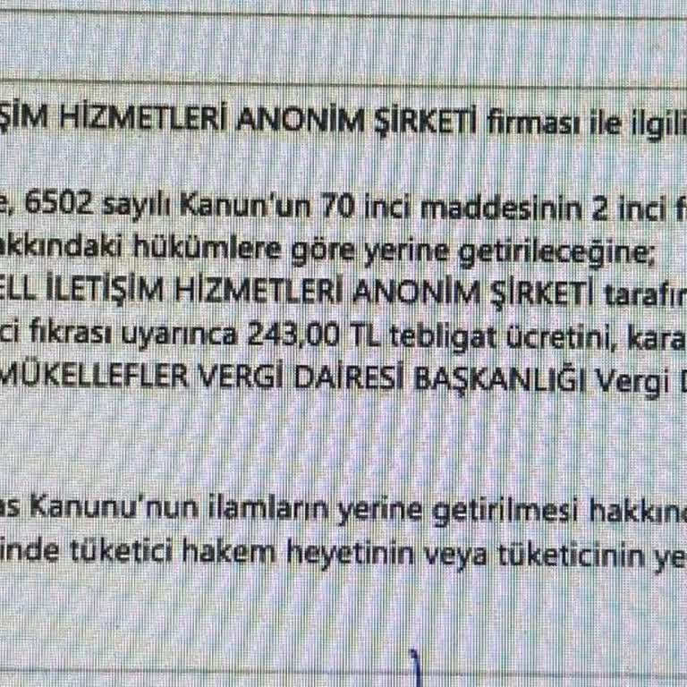 Turkcell Tazminat Ödemesi Gecikmesi