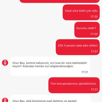Sipariş Gelmedi, İade Yapılmadı!