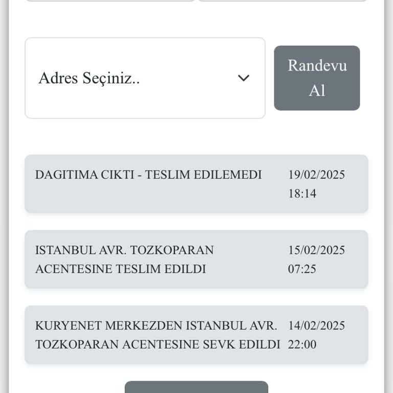Kuryenet Kargo Kartımı Teslim Etmedi İletişim Kurulamıyor