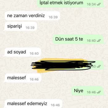 Eksik Ve Kalitesiz Ürün Teslimatı