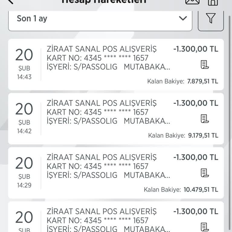 Passolig Mobil'de Ödeme Hatası Ve Fazladan Para Çekimi