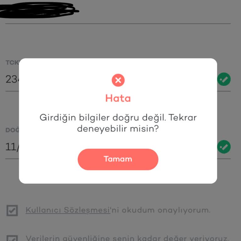 Uygulama Üzerinden Hesap Açma Sorunu