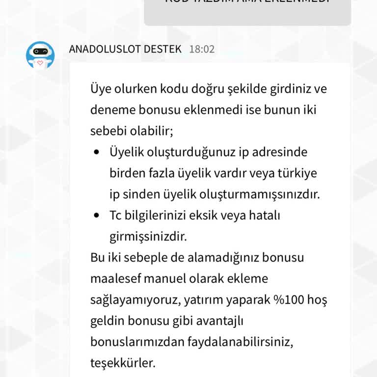 Anadoluslot'un Deneme Bonusu Hüsranı