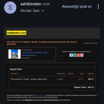 Kısa Süreli İlan İçin Yüksek Ücret Ve Haksız Kesinti