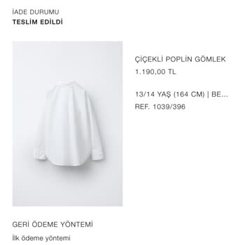 Zara İade Sürecinde Gecikme Ve İletişim Sorunları