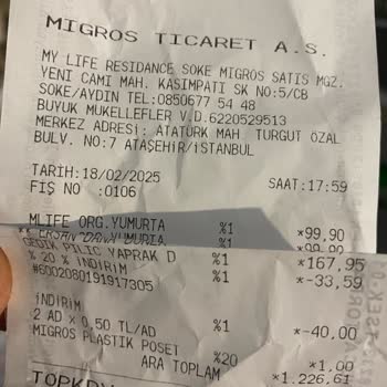 Pişmemiş Tavuk Parçası İçeren Yaprak Döner Şikayeti