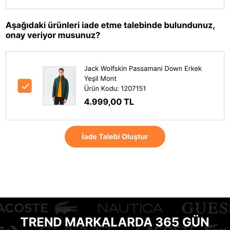 Yanlış Fiyatlandırma Nedeniyle İptal Edilen Sipariş