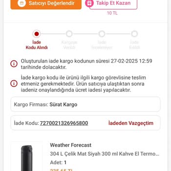 Trendyol'dan Gelen Eksik Ve Hatalı Ürün Sorunu