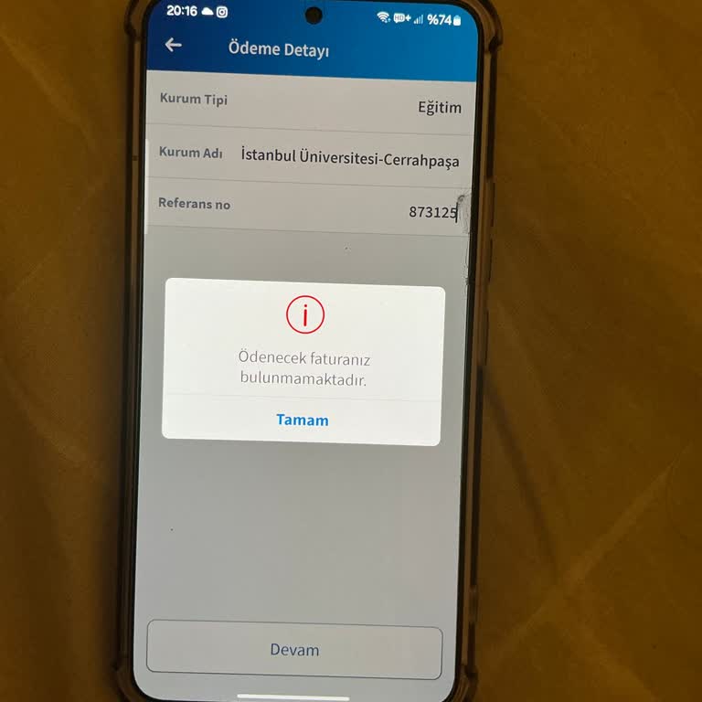 Harç Ödemesi Sırasında Referans Numarası Sorunu