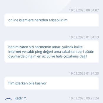 TurkNet İle Sürekli Bağlantı Sorunları Ve Yetersiz Destek