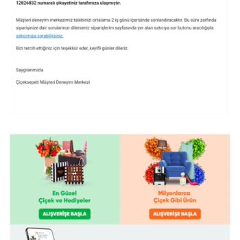 Çiçek Sepeti'nde Hayal Kırıklığı: Teslim Edilmeyen Sipariş Ve İletişim Sorunları