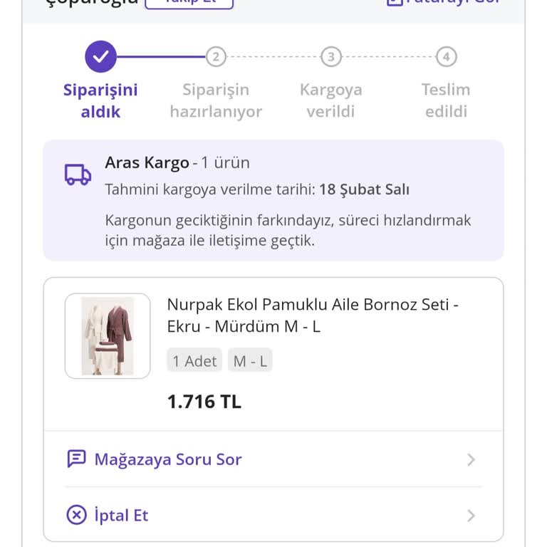 Sipariş İptali Ve Cevapsız Satıcı Sorunu