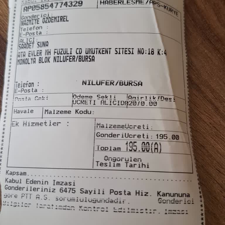 Yanlış Adres Girişi Ve Teslimat Sorunu
