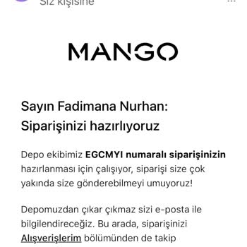 Mango'dan Aldığım Ürün Tükendi Mağduriyeti