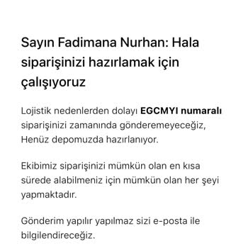 Mango'dan Aldığım Ürün Tükendi Mağduriyeti