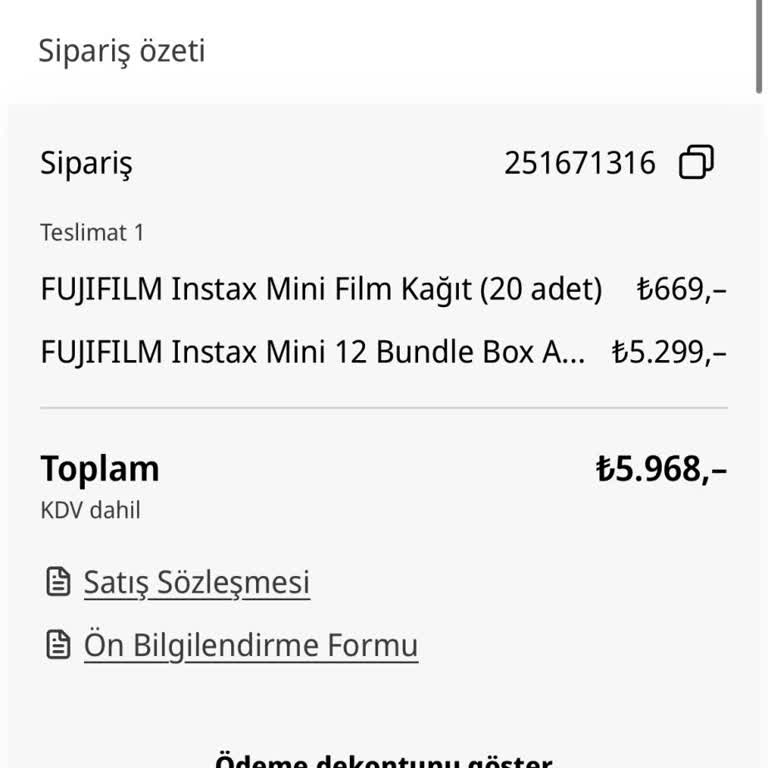 Eksik Ürün Ve Sorumluluk Reddi