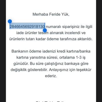 Bildirimsiz İptal Edilen Siparişler