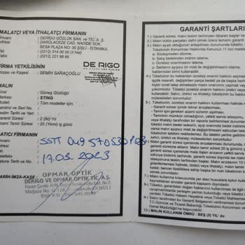 Gözlük Sapı Kırıldı, Garanti Kapsamında Yardım Alamıyorum