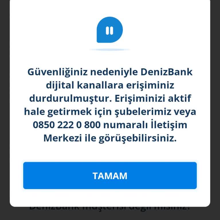 Denizbank Hesap Blokesi Ve İnternet Bankacılığı Sorunu