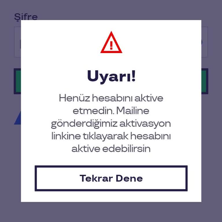 Hesap Aktivasyonu İçin Yardım Talebi