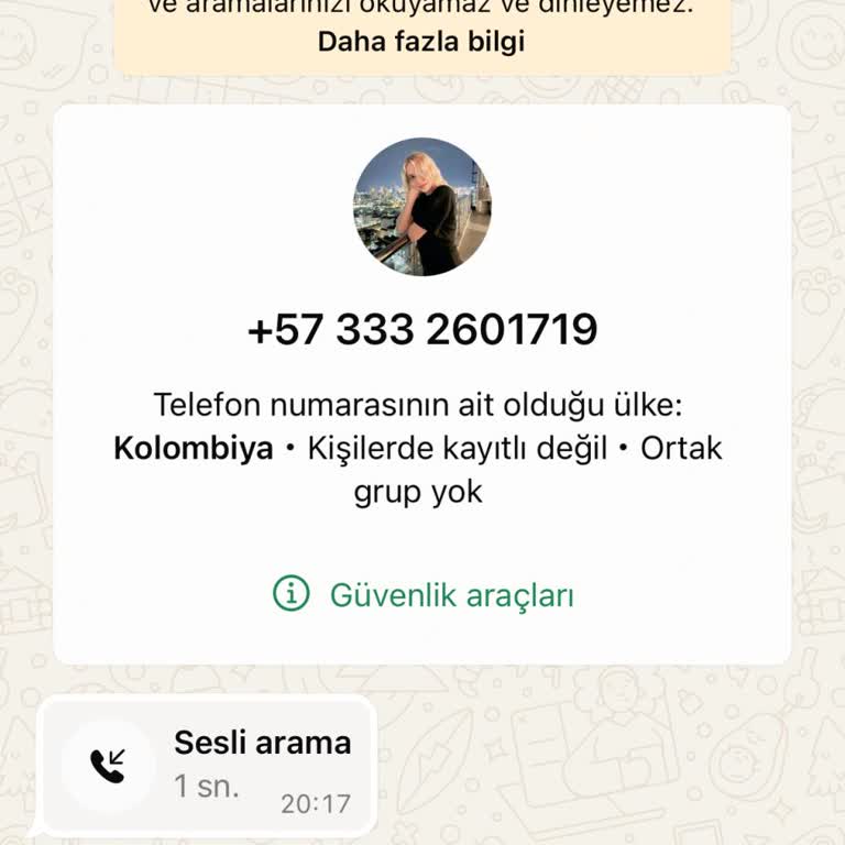 Bilinmeyen Kolombiya Numarasından Gelen Arama Rahatsızlığı
