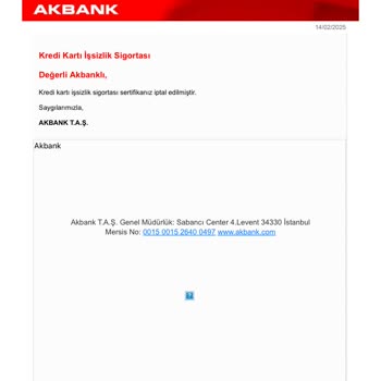 Kredi Kartı Sigorta İptalinde Akbank Ve Aksigorta Arasında Sıkıştım