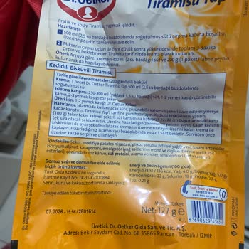 Dr. Oetker Tiramisu: Hayal Kırıklığı Ve Kötü Tat Deneyimi