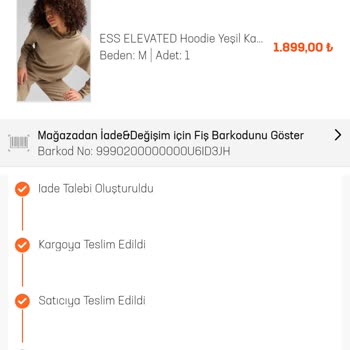 In Street Yanlış Ürün Ve İade Sorunu