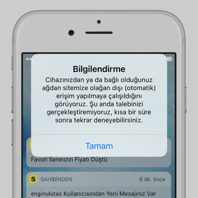 Sahibinden.com Erişim Sorunu: Otomatik Erişim Uyarısı