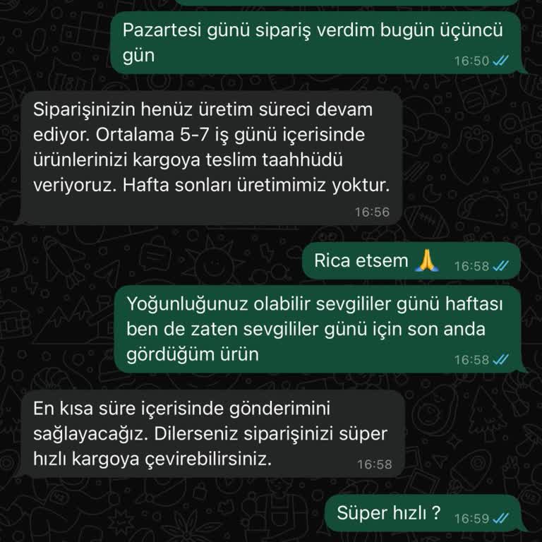Sipariş Teslimatında Gecikme Ve İletişim Sorunu