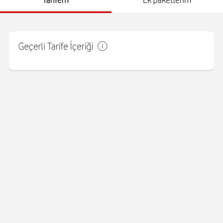 Vodafone'da Tarife Sorunu Ve Beklenen Düzeltme