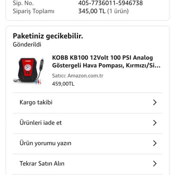 Amazon'dan Geç Teslimat Ve İptal Sorunu
