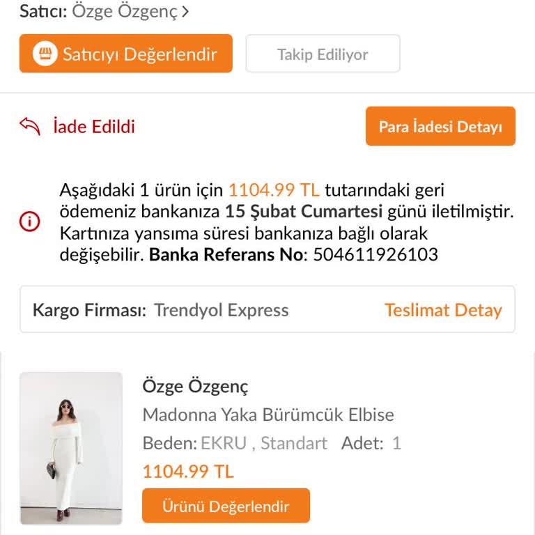 Trendyol İadesi Banka Hesabıma Yansımadı