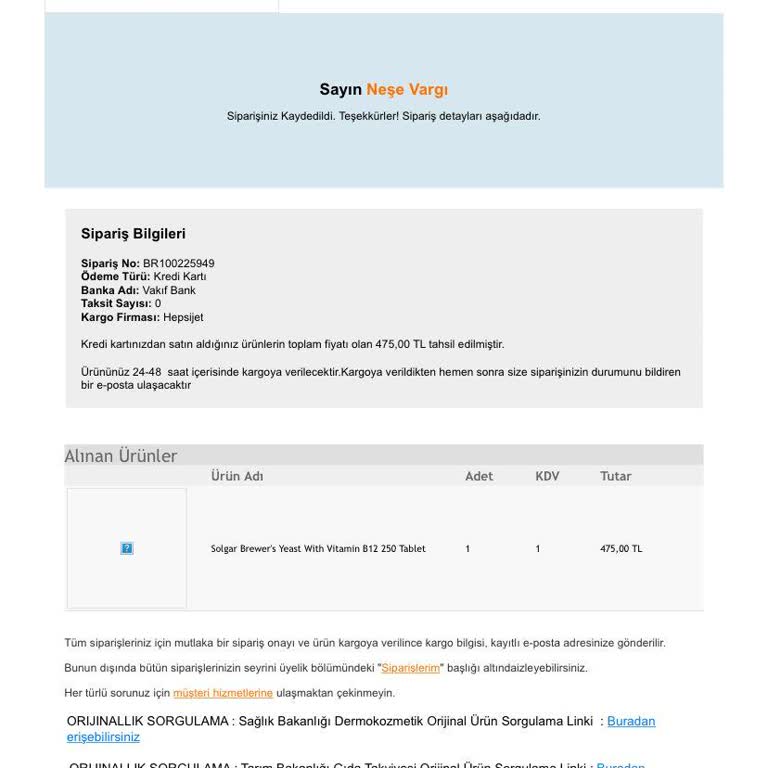 Fayda Etmeyen Ürün Ve Para İadesi Talebi