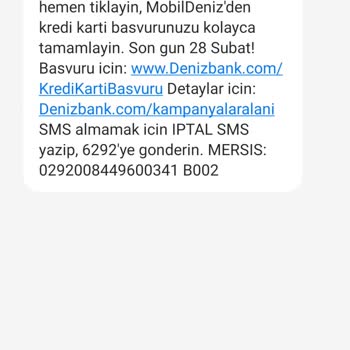 Denizbank Kredi Kartı Kampanyası Sorunu
