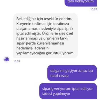 Getir'den İade Sorunu