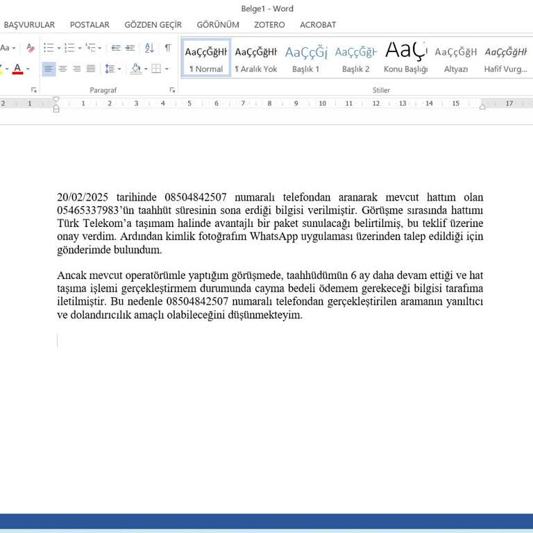Yanıltıcı Telefon Görüşmesi Ve Taahhüt Sorunu