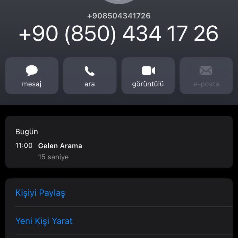 Bilinmeyen Numaradan Gelen Şüpheli Arama