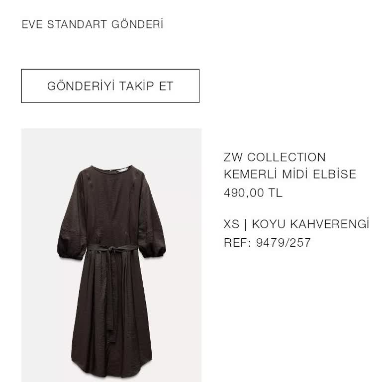 Zara'dan Kemersiz Gelen Elbise Sorunu