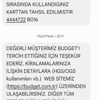 Budget (budget.com.tr) Araç Kiralama Yanlışlığı Ve Cezalar