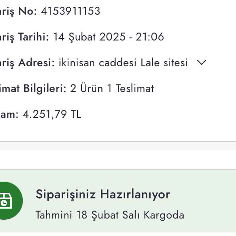 Geciken Sipariş Ve Yetersiz Müşteri Hizmetleri