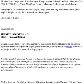 ETS Tur Kampanya Puan Yükleme Sorunu