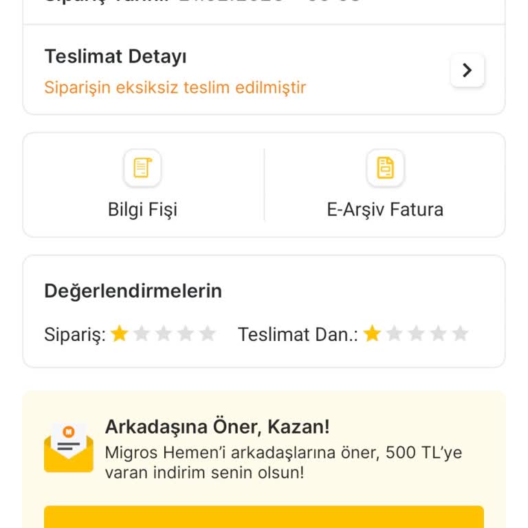 Sipariş Eksikliği Ve Yavaş Müşteri Hizmetleri