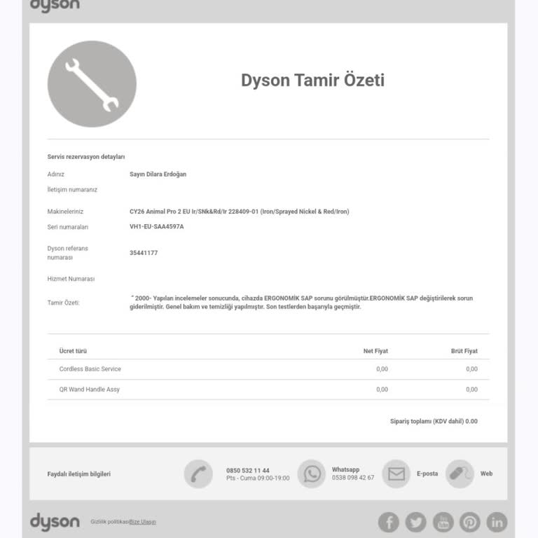 Çalışır Durumda Gönderdiğim Dyson Süpürgem Bozuk Ve Pis Gönderildi