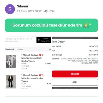 Sipariş Sonrası İletişim Sorunu Ve Ücret İadesi Talebi