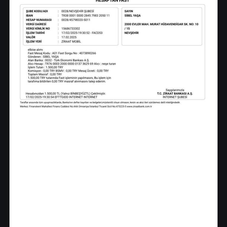 Yanıt Alınamayan Elbise Siparişi