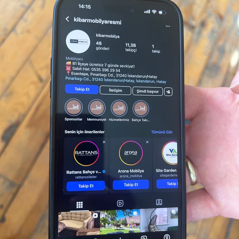 Kibarmobilyaresmi Instagram Adresinden Şikayetçiyim