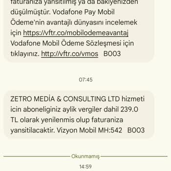 İzinsiz Başlatılan Abonelik Ve Haksız Ücret Kesintisi