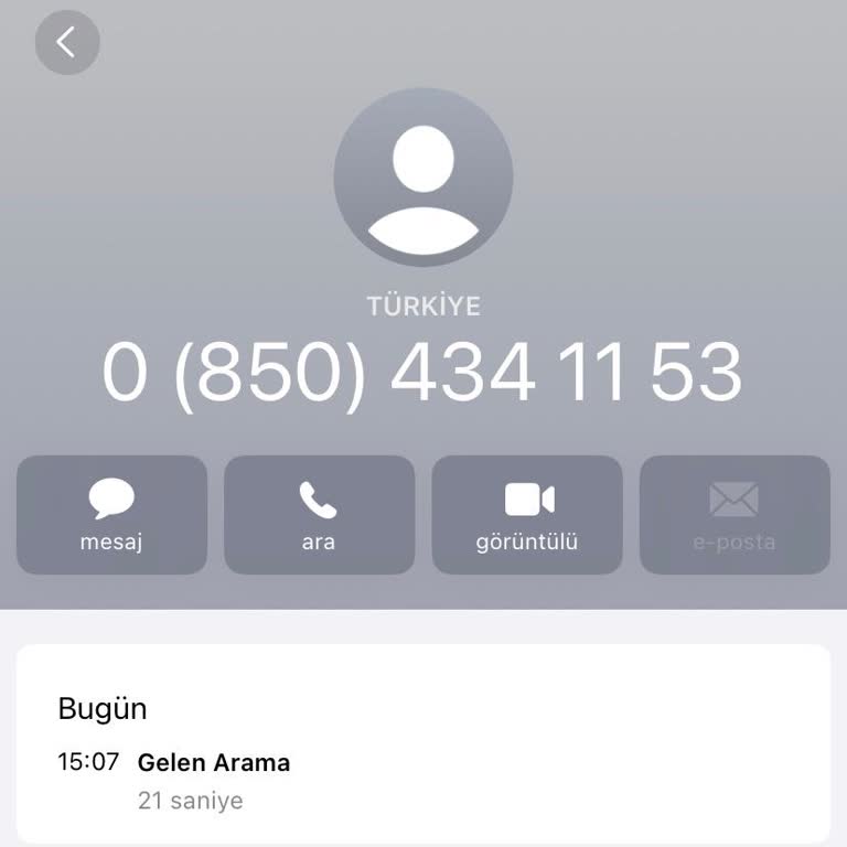 Bilinmeyen Numaradan Gelen Şüpheli Arama
